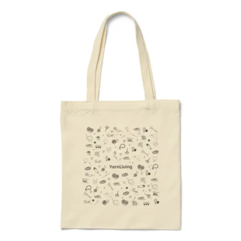 LindeHobby Mulepose med YarnLiving print, 35x40 cm, 1 stk